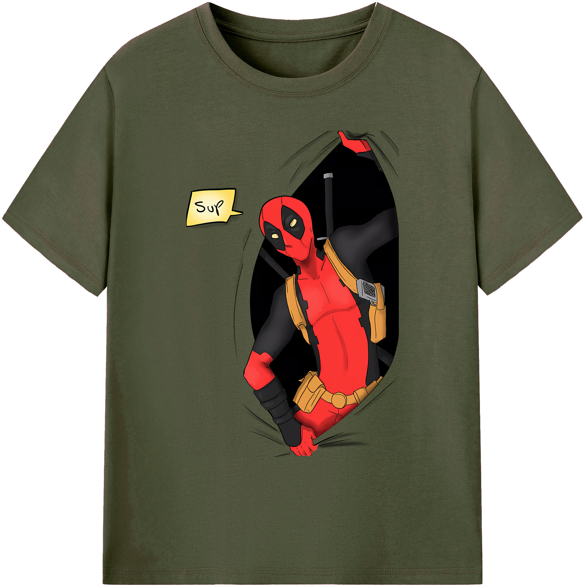 （画像用） Deadpool デッドプール 綿100％ メンズ半袖Tシャツ｜肌触りやわらか＆通気性